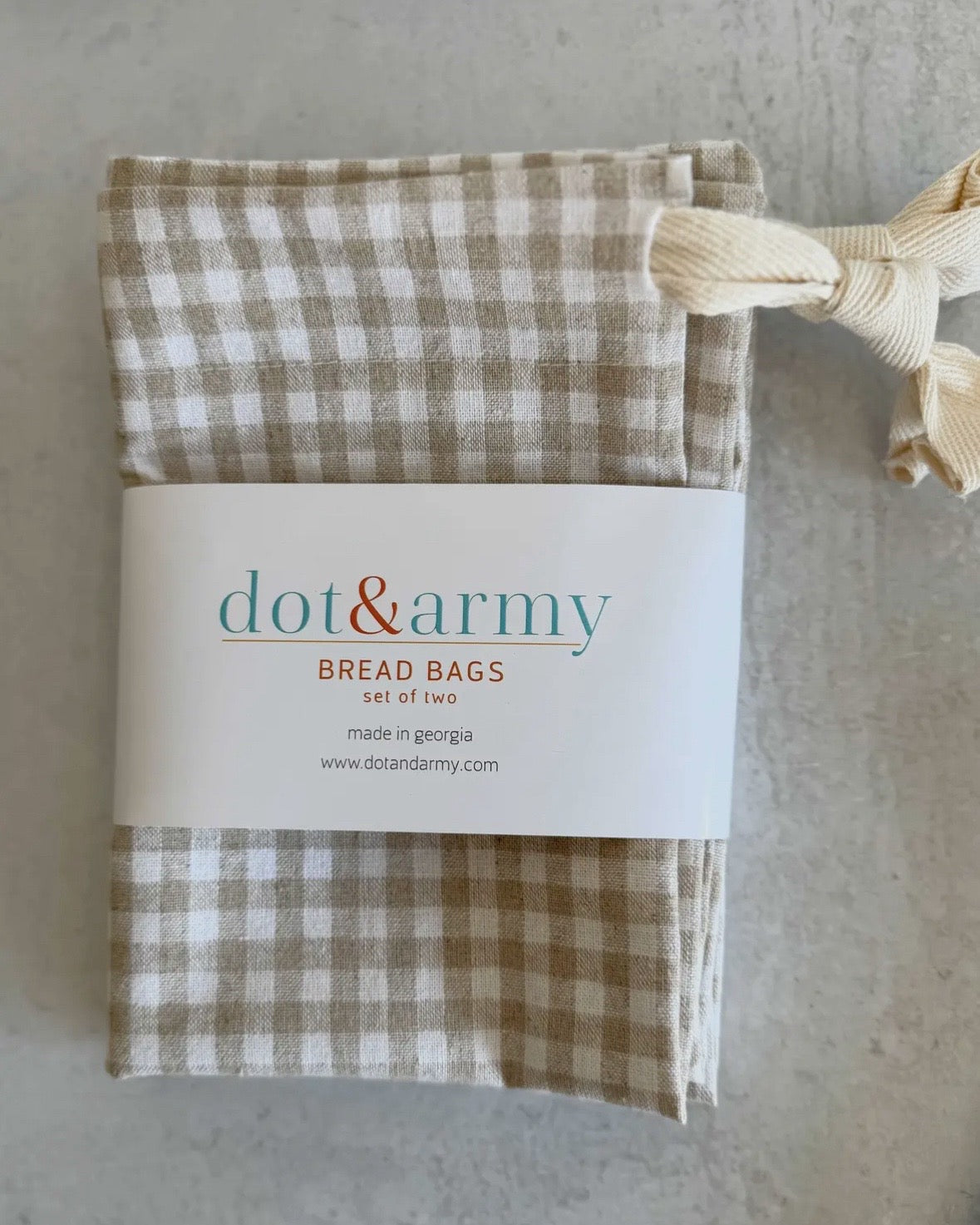 Bread Maker's Set-Bread Bag and Bowl Cover-Wheat Check