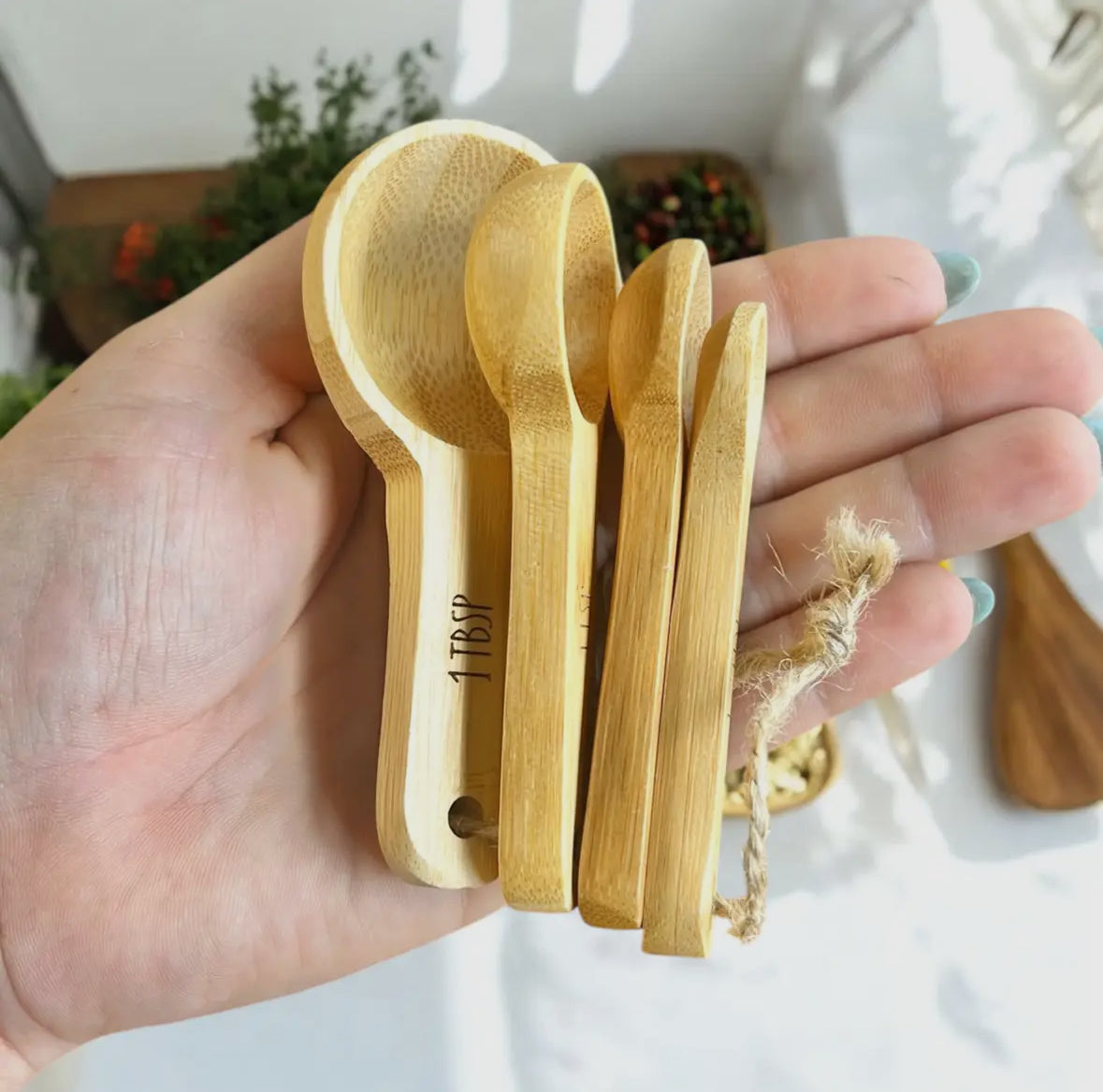 Bamboo Pot Measuring Spoons