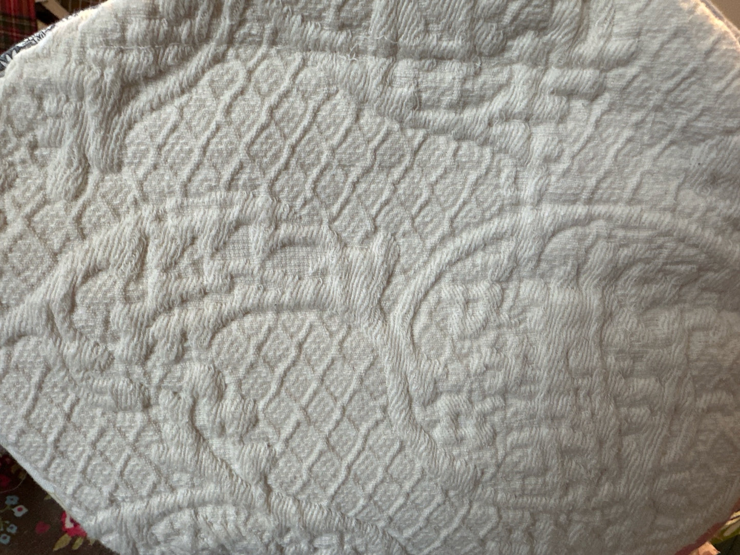 Quilted Basket-Grey Floral and Sheep Print