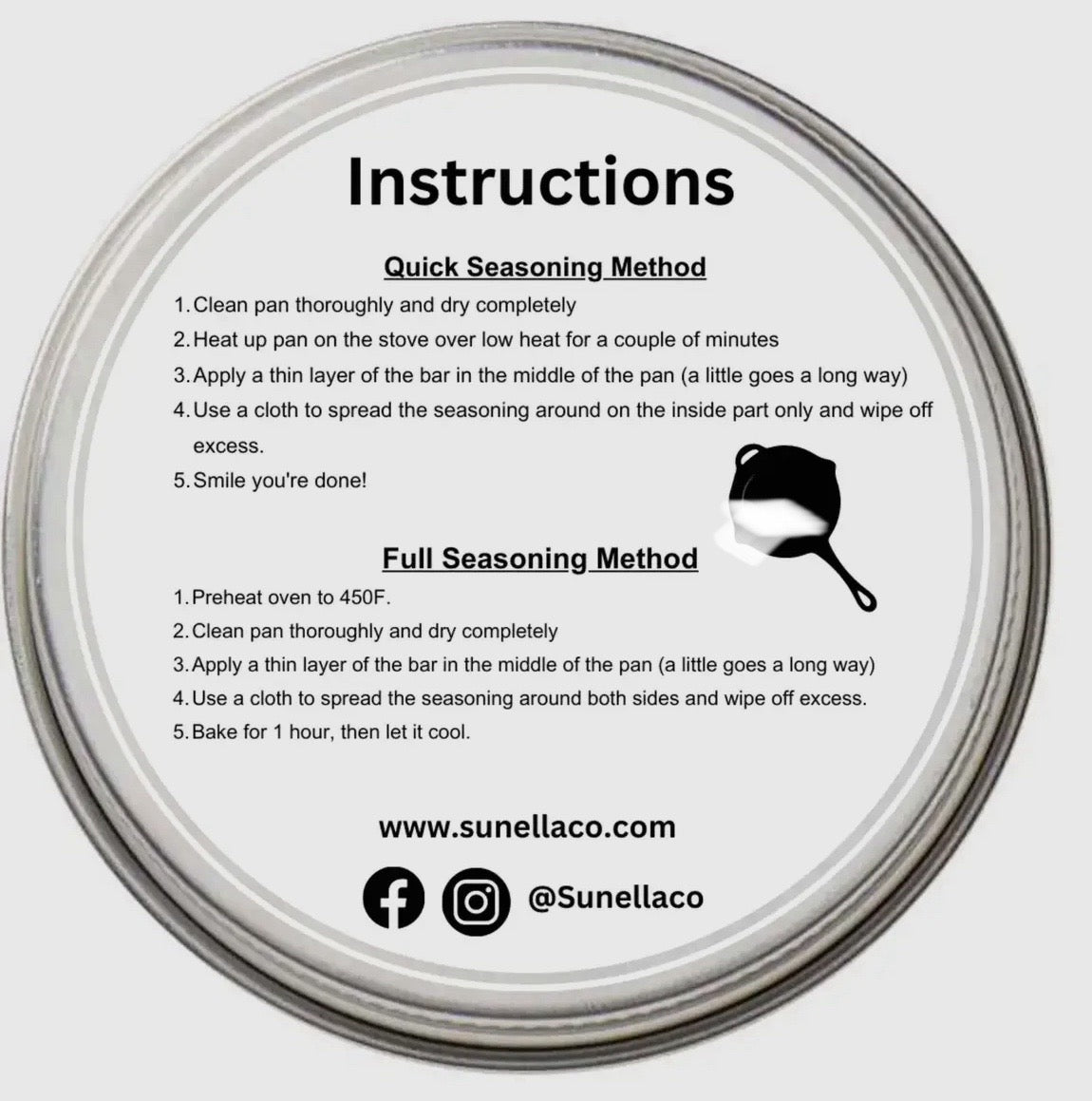 Cast Iron Pan Seasoning Bar