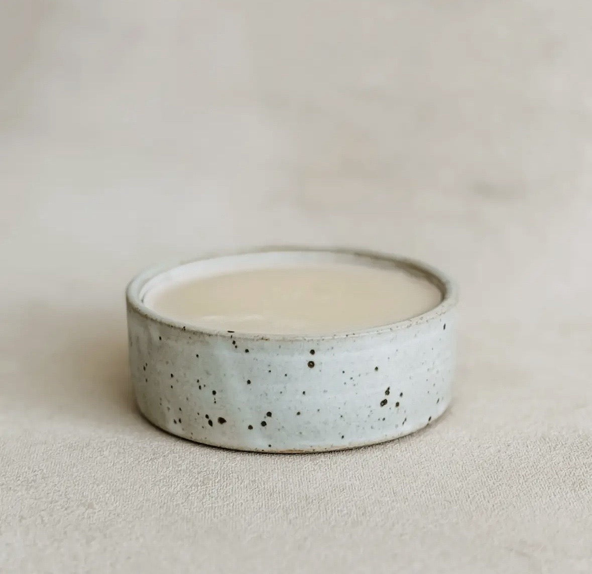 Organic Solid Dish Soap in Handmade Stoneware Dish