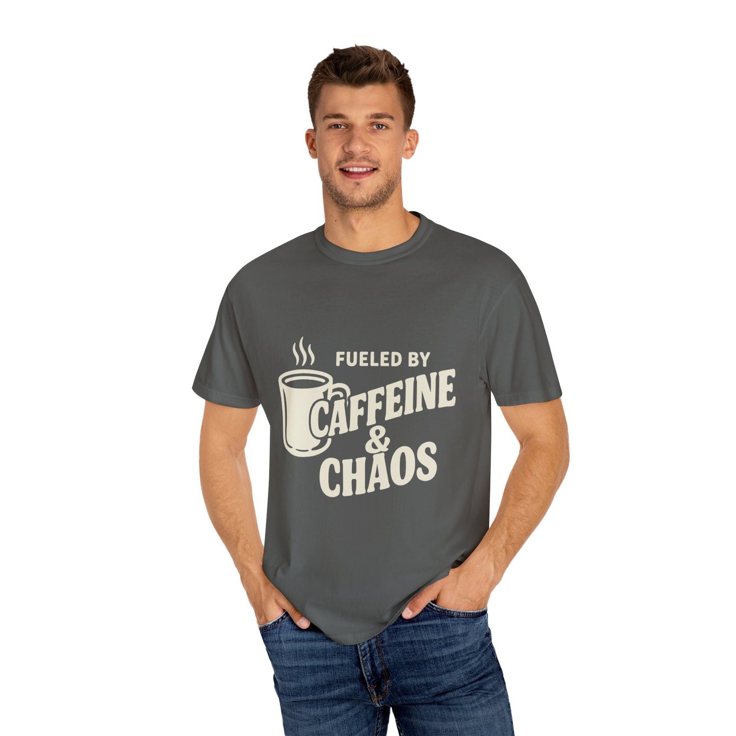 Fueled by Caffeine and Chaos Tee-Unisex Comfort Colors®