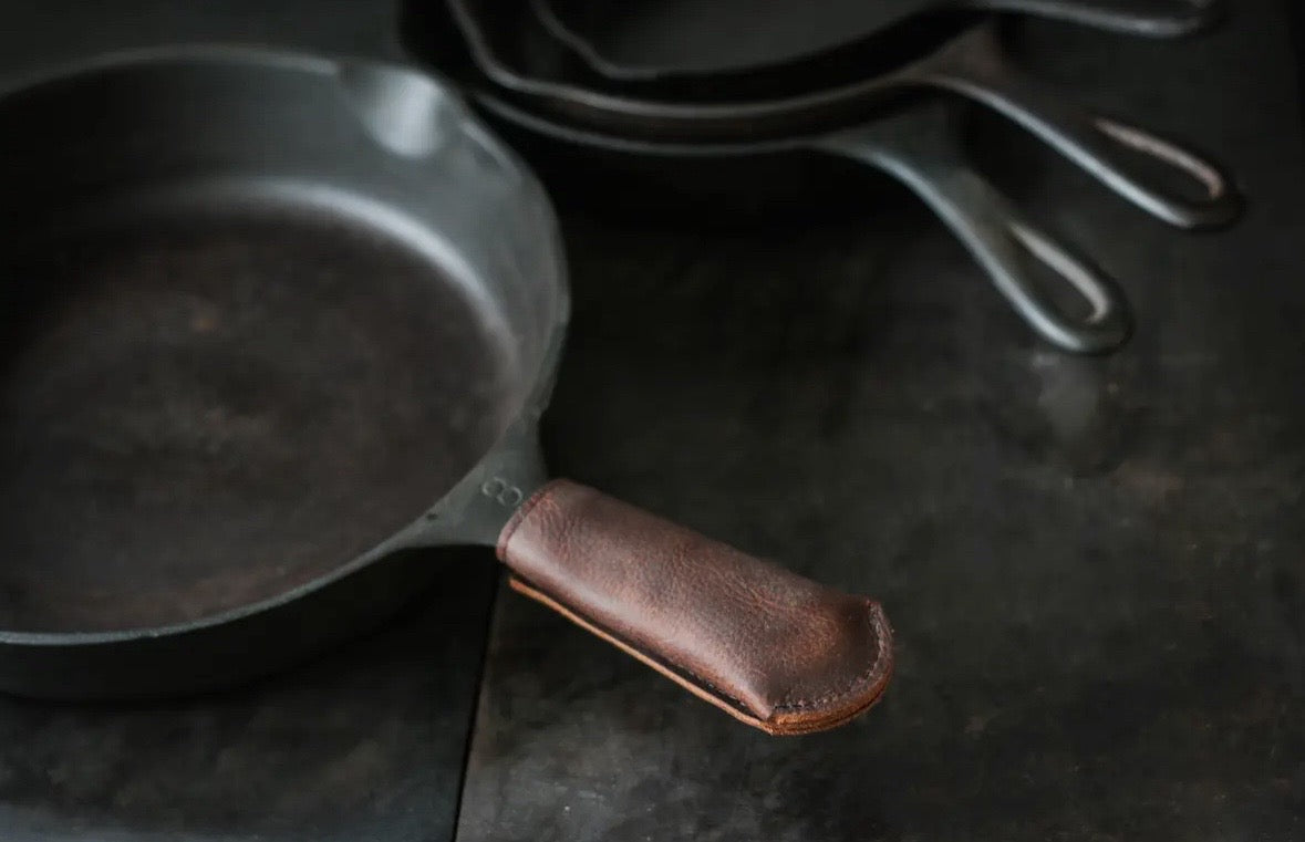 Leather Cast Iron Skillet Handle Cover