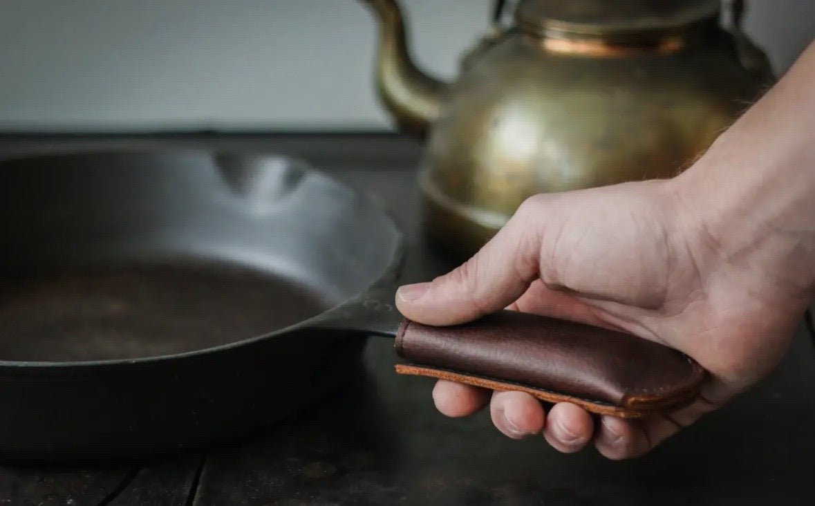 Leather Cast Iron Skillet Handle Cover