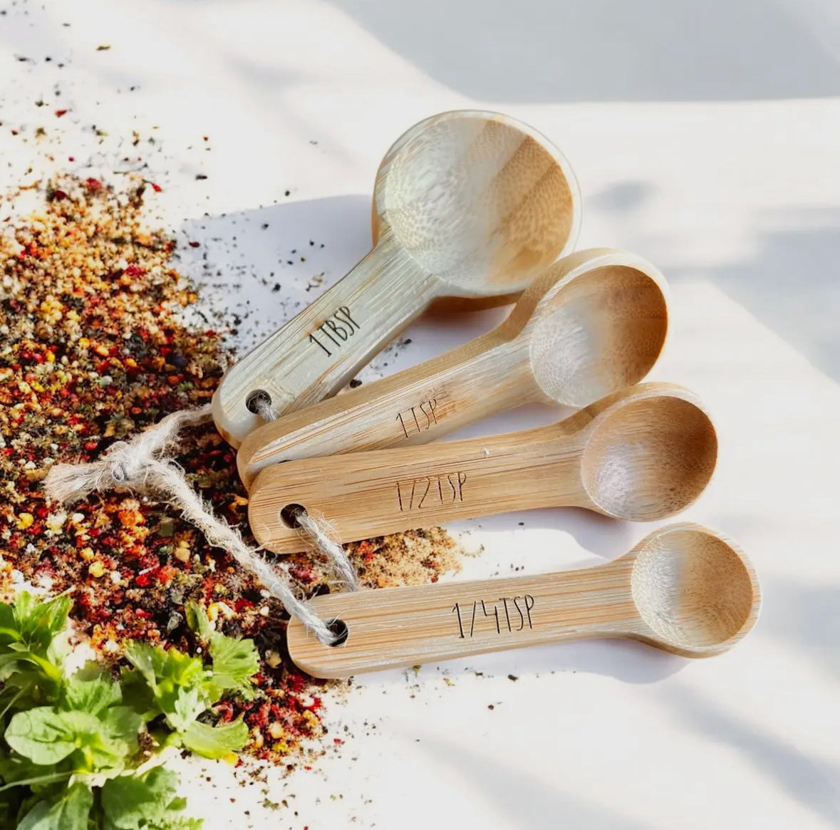 Bamboo Pot Measuring Spoons