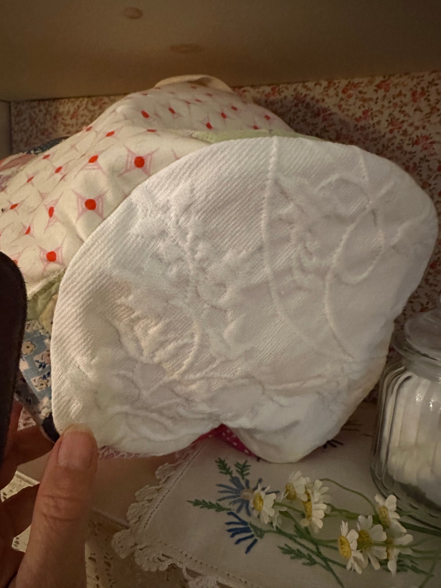 Quilted Basket-Pink Floral