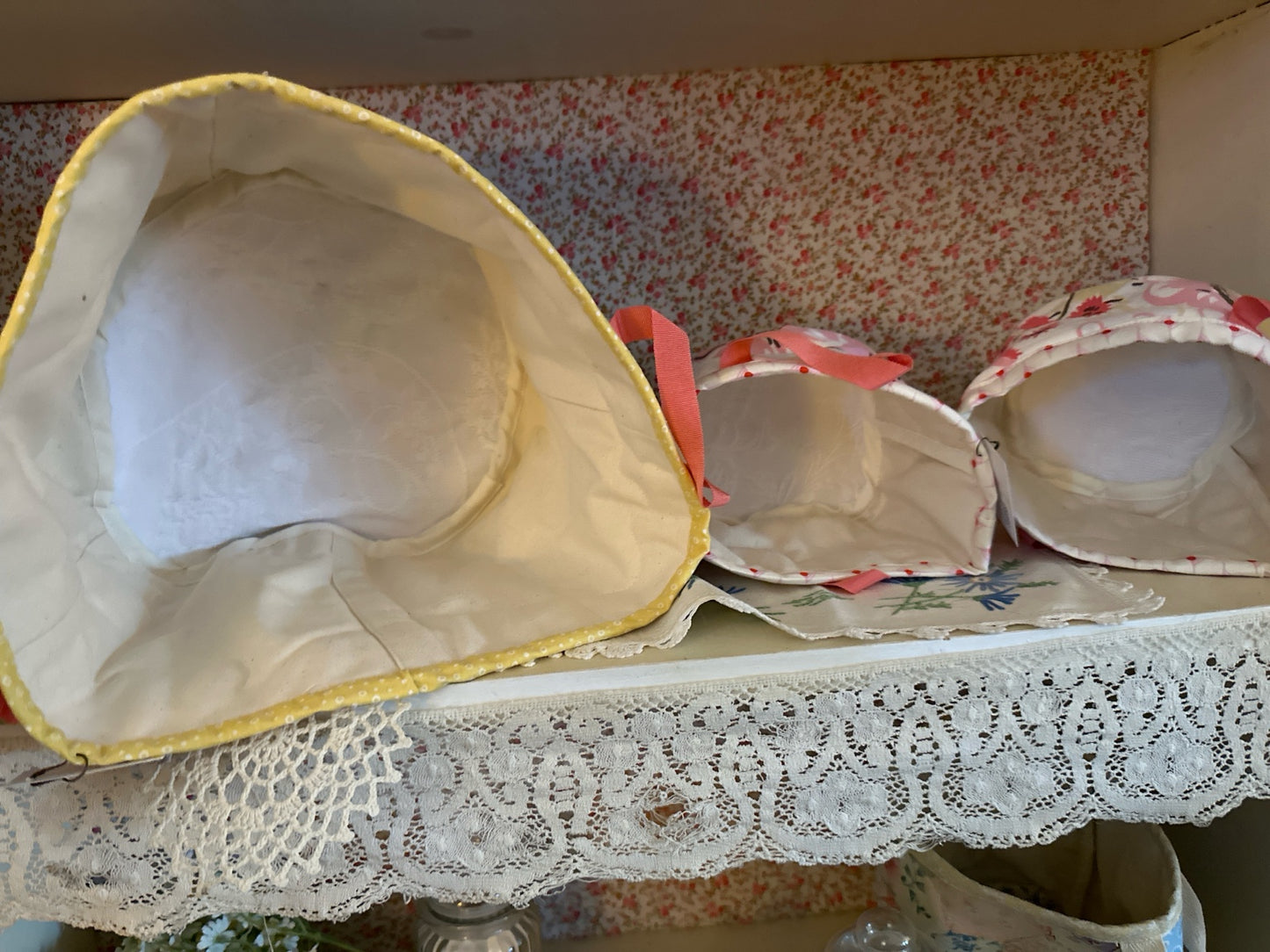Quilted Basket Set- Floral Trio