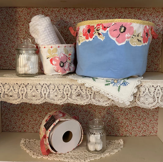 Quilted Basket Set- Floral Trio