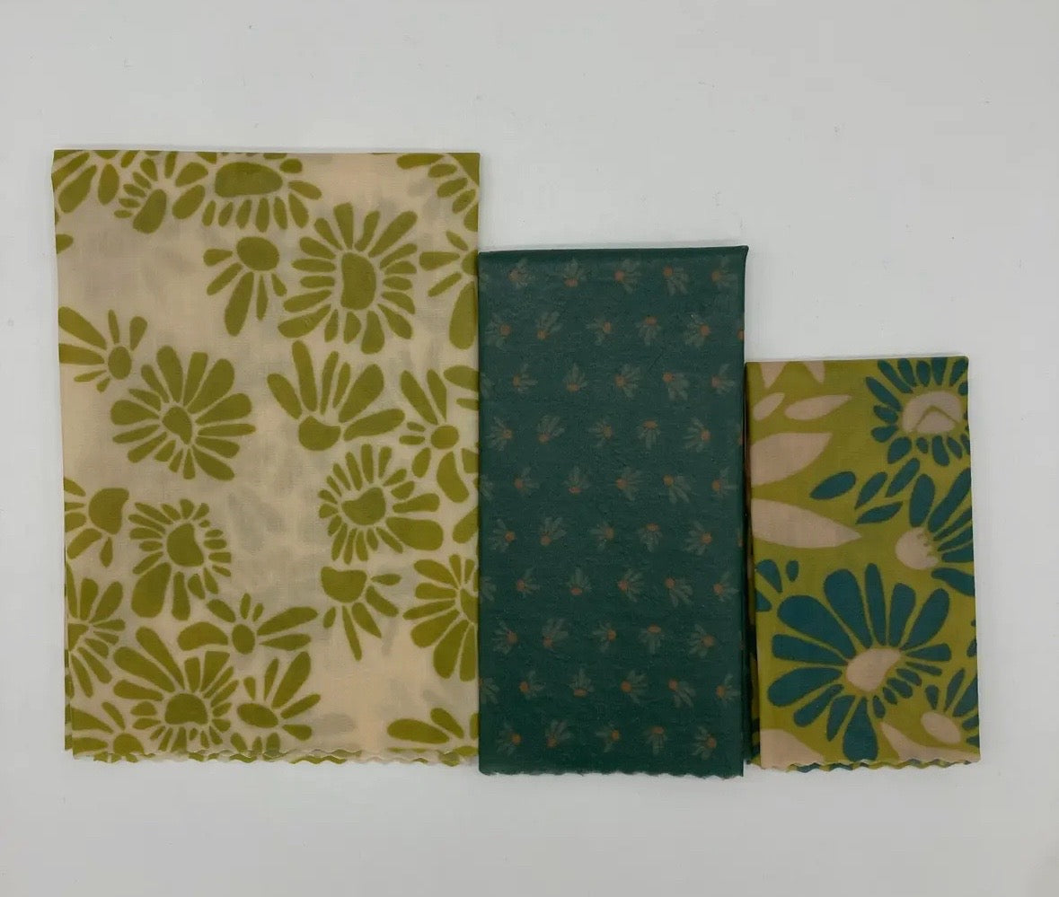 Bees Wax Wraps- Starter Set- Meadow