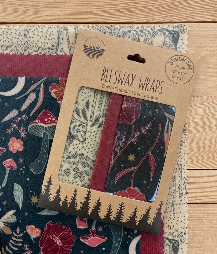 Bees Wax Wraps- Starter Set- Wildwood