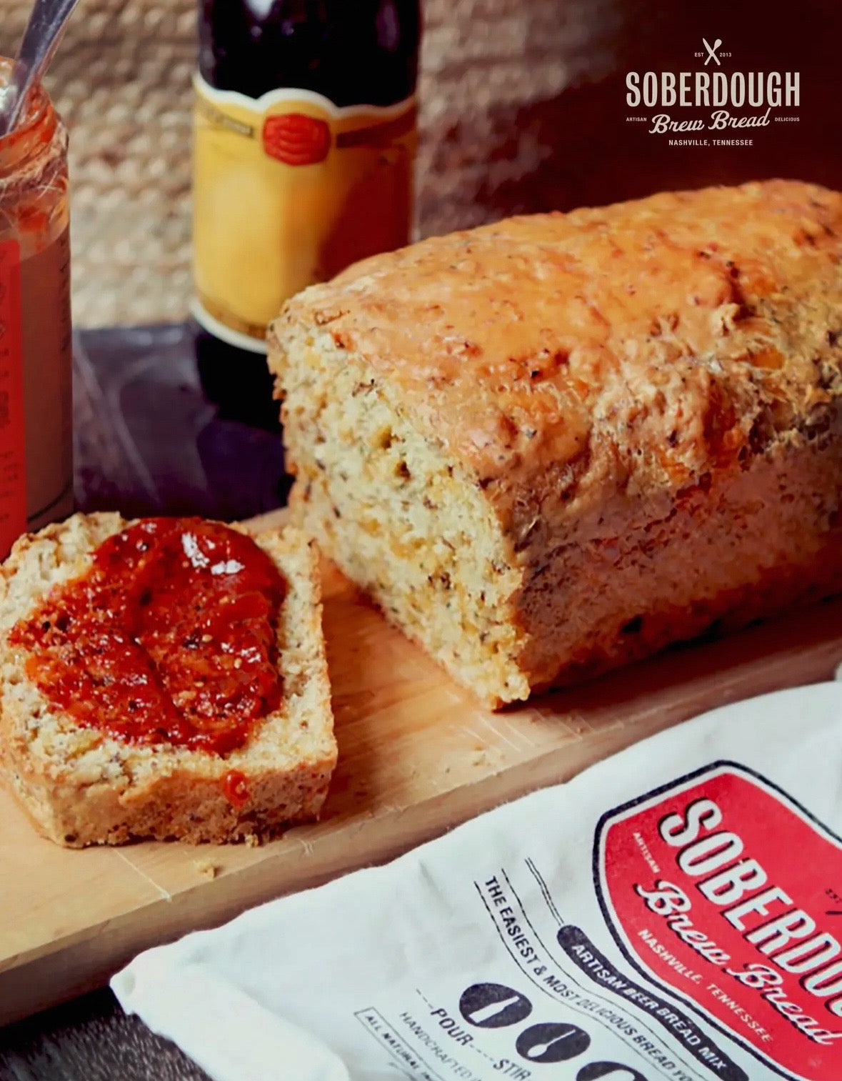 Soberdough Beer Bread - Hatch Green Chili Cheddar