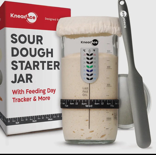 KneadAce Sourdough Starter Jar-Limited Holiday Edition