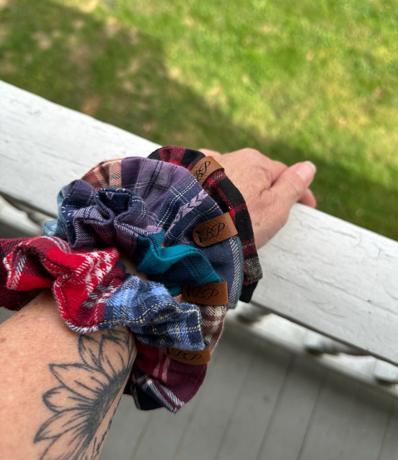 Patchwork Flannel Scrunchie