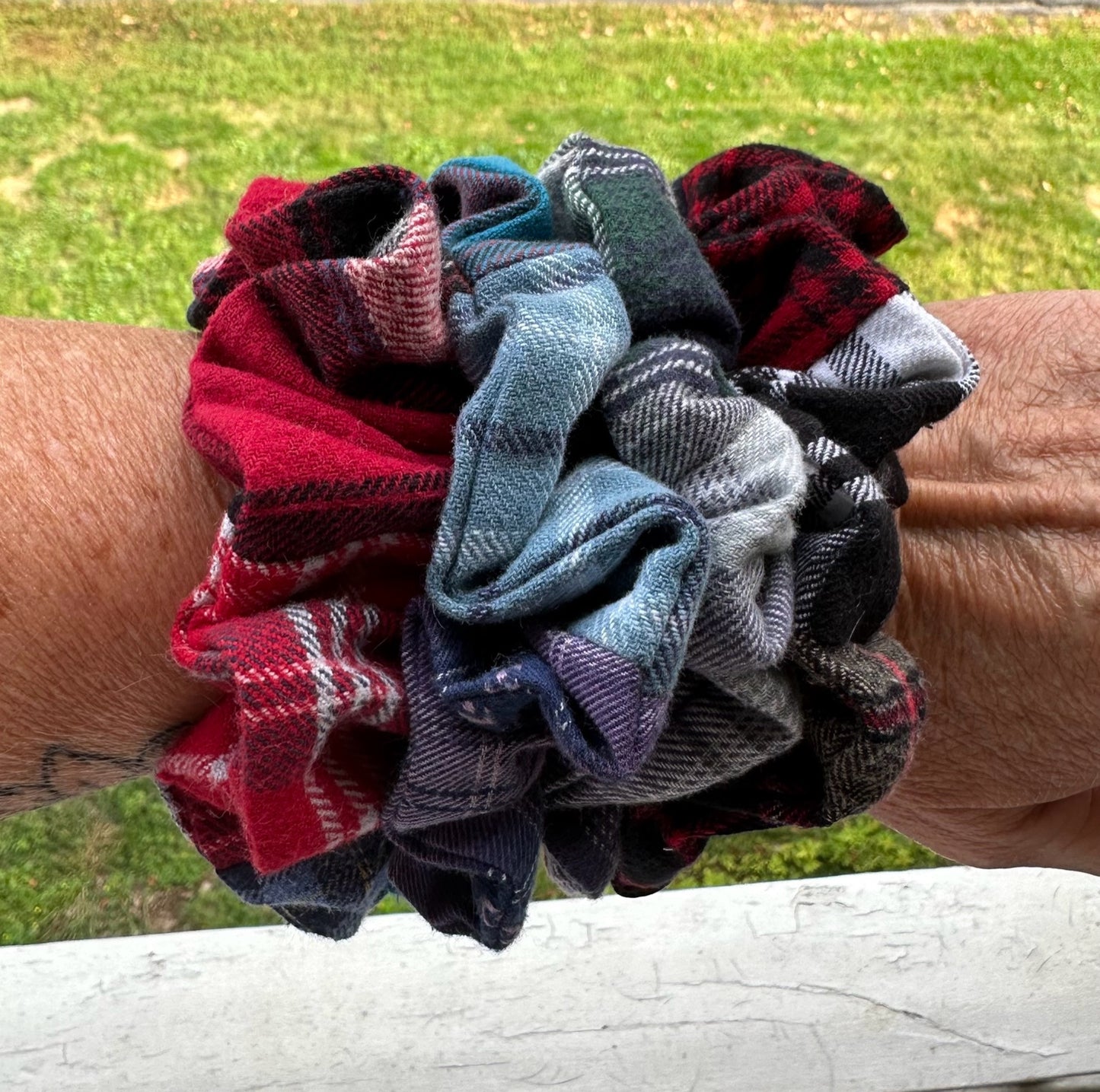 Patchwork Flannel Scrunchie