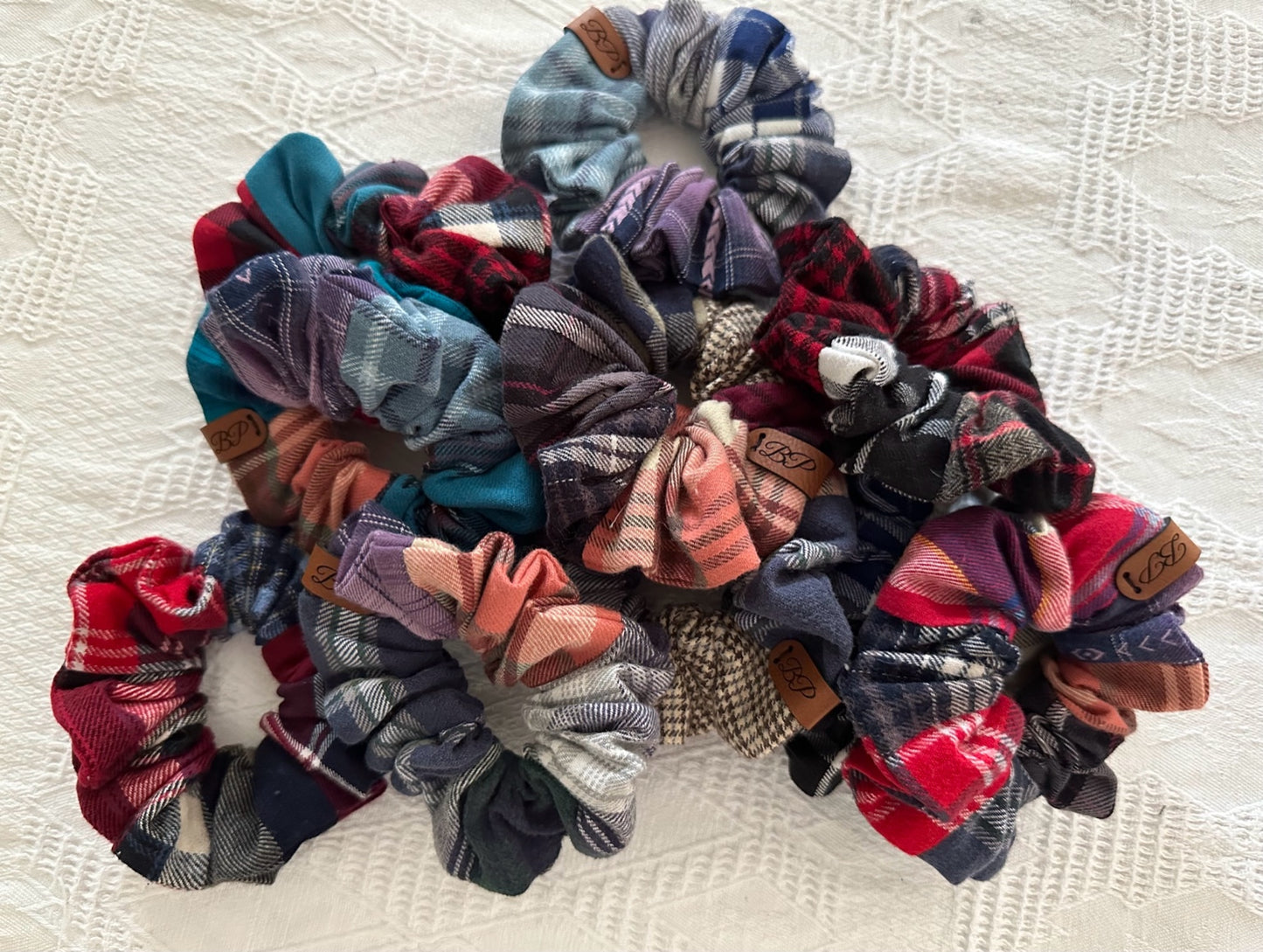 Patchwork Flannel Scrunchie