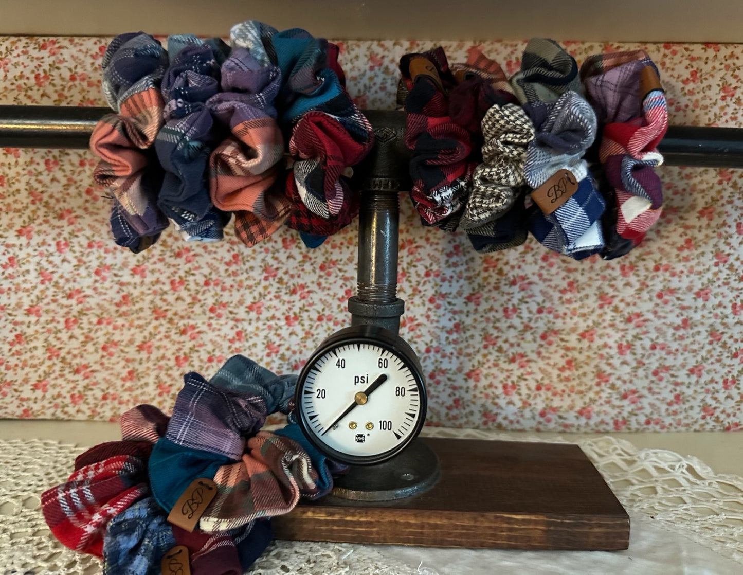 Patchwork Flannel Scrunchie